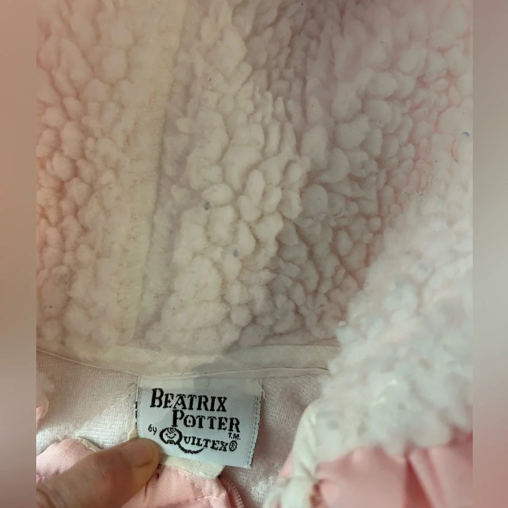 VINTAGE BEATRIX POTTER Quiltex Puddle‎ Duck Pink Snowsuit Infant Embroidered